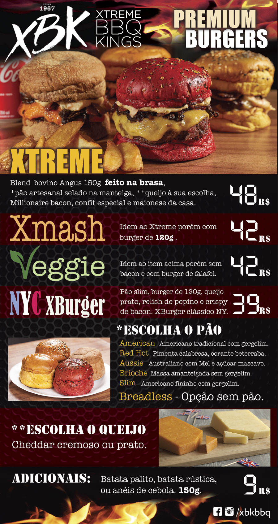 XBK Xtreme BBQ Kings - Cardápio